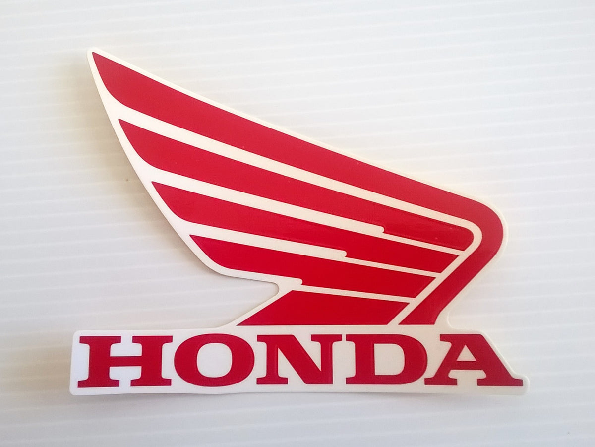 Licensed Honda Red White Blue Wings Fuel Gas Tank Decal Sticker - Fits XL XR CR ATV ATC