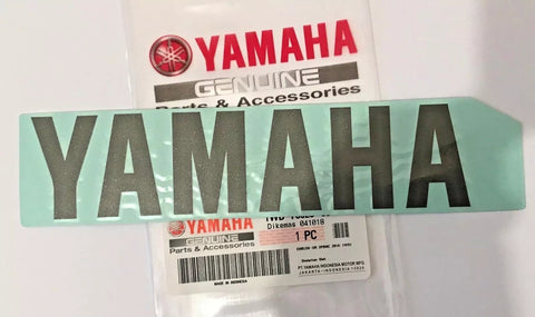 GENUINE YAMAHA 200mm x 45mm METALLIC GREY DECAL STICKER BADGE LOGO