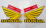 Honda Wing Fuel Tank Decal Wings Sticker 2 x 100mm YELLOW & BLACK 100% GENUINE