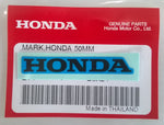 HONDA MARK 50mm BLUE / BLACK DECAL STICKER LOGO BADGE 100% GENUINE ORIGINAL