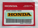 Honda Mark 50mm Decal Sticker Logo Badge 100% Genuine Original - Black/Orange