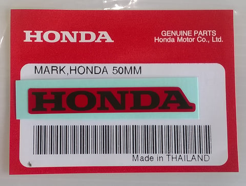 HONDA MARK 50mm RED / BLACK  DECAL STICKER LOGO BADGE 100% GENUINE ORIGINAL