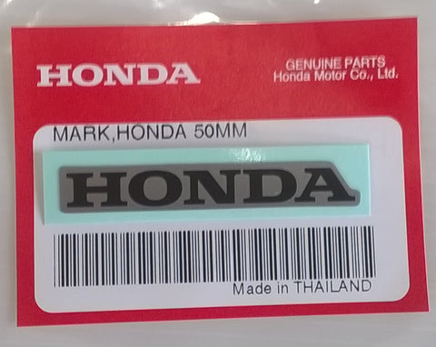 HONDA MARK 50mm BLACK / SILVER DECAL STICKER LOGO BADGE 100% GENUINE ORIGINAL