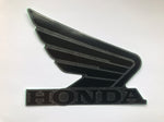 Honda Wing Fuel Tank Decal Wings Sticker 2 x 95mm BLACK & GREY 100% GENUINE