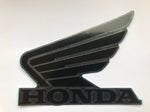 Honda Wing Fuel Tank Decal Wings Sticker 2 x 95mm BLACK & GREY 100% GENUINE