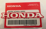 HONDA MARK 80mm WHITE / RED DECAL STICKER LOGO BADGE 100% GENUINE ORIGINAL