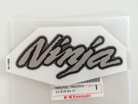 Kawasaki 100% GENUINE ORIGINAL NINJA Fuel Tank Sticker Decal Silver / Black / Grey