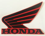 Honda Wing Fuel Tank Decal Wings Sticker 2 x 95mm BLACK & RED 100% GENUINE