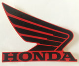 Honda Wing Fuel Tank Decal Wings Sticker 2 x 95mm BLACK & RED 100% GENUINE