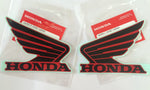 Honda Wing Fuel Tank Decal Wings Sticker 2 x 100mm BLACK & RED 100% GENUINE