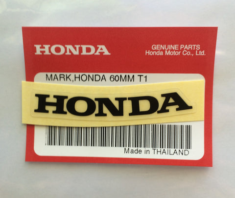 HONDA MARK 60mm BLACK DECAL STICKER LOGO BADGE 100% GENUINE ORIGINAL