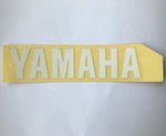 GENUINE YAMAHA 80mm x 18mm WHITE DECAL STICKER BADGE LOGO