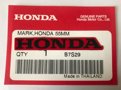 HONDA MARK 55mm BLACK / RED DECAL STICKER LOGO BADGE 100% GENUINE ORIGINAL