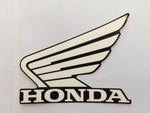 Honda Wing Fuel Tank Decal Wings Sticker 2 x 100mm WHITE & BLACK 100% GENUINE