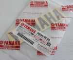 GENUINE YAMAHA 120mm x 28mm BLACK DECAL STICKER BADGE LOGO