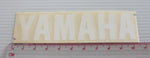 YAMAHA 100mm x 23mm DECAL STICKER BADGE LOGO - WHITE