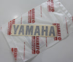 YAMAHA 100mm x 23mm DECAL STICKER BADGE LOGO - BLACK