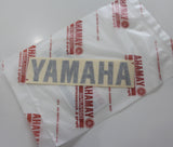 YAMAHA 100mm x 23mm DECAL STICKER BADGE LOGO - BLACK