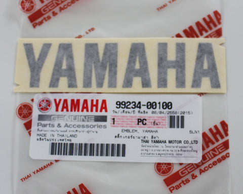 YAMAHA 100mm x 23mm DECAL STICKER BADGE LOGO - BLACK