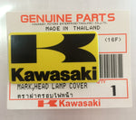 Original KAWASAKI ' K ' Mark Sticker Decal 42mm x 24mm - YELLOW/BLACK