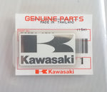 Original KAWASAKI ' K ' Mark Sticker Decal 42mm x 24mm - WHITE/SILVER