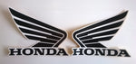 Honda Wing Fuel Tank Decal Wings Sticker 2 x 90mm BLACK & WHITE