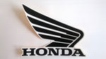 Honda Wing Fuel Tank Decal Wings Sticker 2 x 90mm BLACK & WHITE