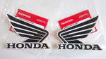 Honda Wing Fuel Tank Decal Wings Sticker 2 x 90mm BLACK & WHITE