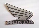 Honda Wing Fuel Tank Decal Wings Sticker 2 x 90mm SILVER & BLACK