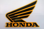 Honda Wing Fuel Tank Decal Wings Sticker 2 x 100mm ORANGE & BLACK 100% GENUINE