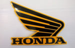 Honda Wing Fuel Tank Decal Wings Sticker 2 x 100mm ORANGE & BLACK 100% GENUINE