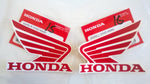 Honda Wing Fuel Tank Decal Wings Sticker 2 x 85mm  RED & WHITE 100% GENUINE