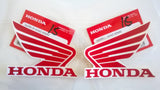 Honda Wing Fuel Tank Decal Wings Sticker 2 x 85mm  RED & WHITE 100% GENUINE