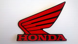 Honda Wing Fuel Tank Decal Wings Sticker 2 x 85mm  RED & BLACK 100% GENUINE