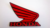 Honda Wing Fuel Tank Decal Wings Sticker 2 x 85mm  RED & BLACK 100% GENUINE