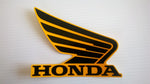 Honda Wing Fuel Tank Decal Wings Sticker 2 x 85mm  BLACK & ORANGE 100% GENUINE