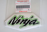 Kawasaki 100% GENUINE ORIGINAL NINJA Fuel Tank Sticker Decal Black / White / Green