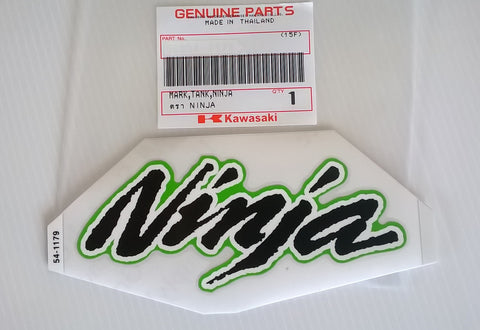 Kawasaki 100% GENUINE ORIGINAL NINJA Fuel Tank Sticker Decal Black / White / Green