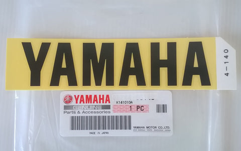 GENUINE YAMAHA 140mm x 33mm BLACK DECAL STICKER BADGE LOGO