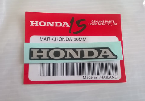 HONDA MARK 60mm SILVER / BLACK DECAL STICKER LOGO BADGE 100% GENUINE ORIGINAL