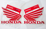 Honda Wing Fuel Tank Decal Wings Sticker 2 x 95mm RED & WHITE 100% GENUINE