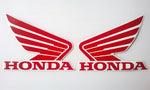 Honda Wing Fuel Tank Decal Wings Sticker 2 x 95mm RED & WHITE 100% GENUINE