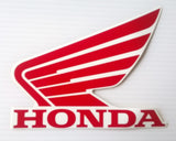 Honda Wing Fuel Tank Decal Wings Sticker 2 x 95mm RED & WHITE 100% GENUINE