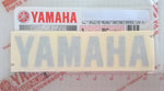 GENUINE YAMAHA 80mm x 18mm METALLIC SILVER DECAL STICKER BADGE LOGO