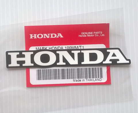 HONDA MARK 100mm WHITE / BLACK DECAL STICKER LOGO BADGE 100% GENUINE ORIGINAL