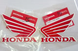 Honda Wing Fuel Tank Decal Wings Sticker 2 x 90mm  RED & WHITE 100% GENUINE