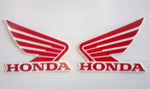 Honda Wing Fuel Tank Decal Wings Sticker 2 x 90mm  RED & WHITE 100% GENUINE