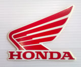 Honda Wing Fuel Tank Decal Wings Sticker 2 x 90mm  RED & WHITE 100% GENUINE