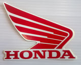 Honda Wing Fuel Tank Decal Wings Sticker 2 x 90mm  RED & WHITE 100% GENUINE