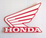 Honda Wing Fuel Tank Decal Wings Sticker 2 x 80mm WHITE & RED 100% GENUINE